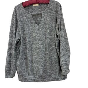Bobbie Brooks Gray V-Neck Sweater